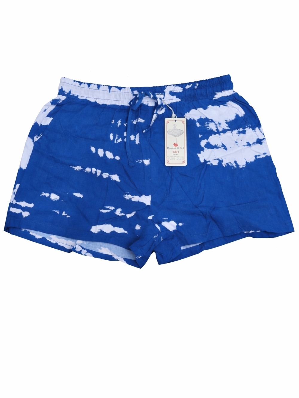Tie-Dye Shorts in Blue/White Size L